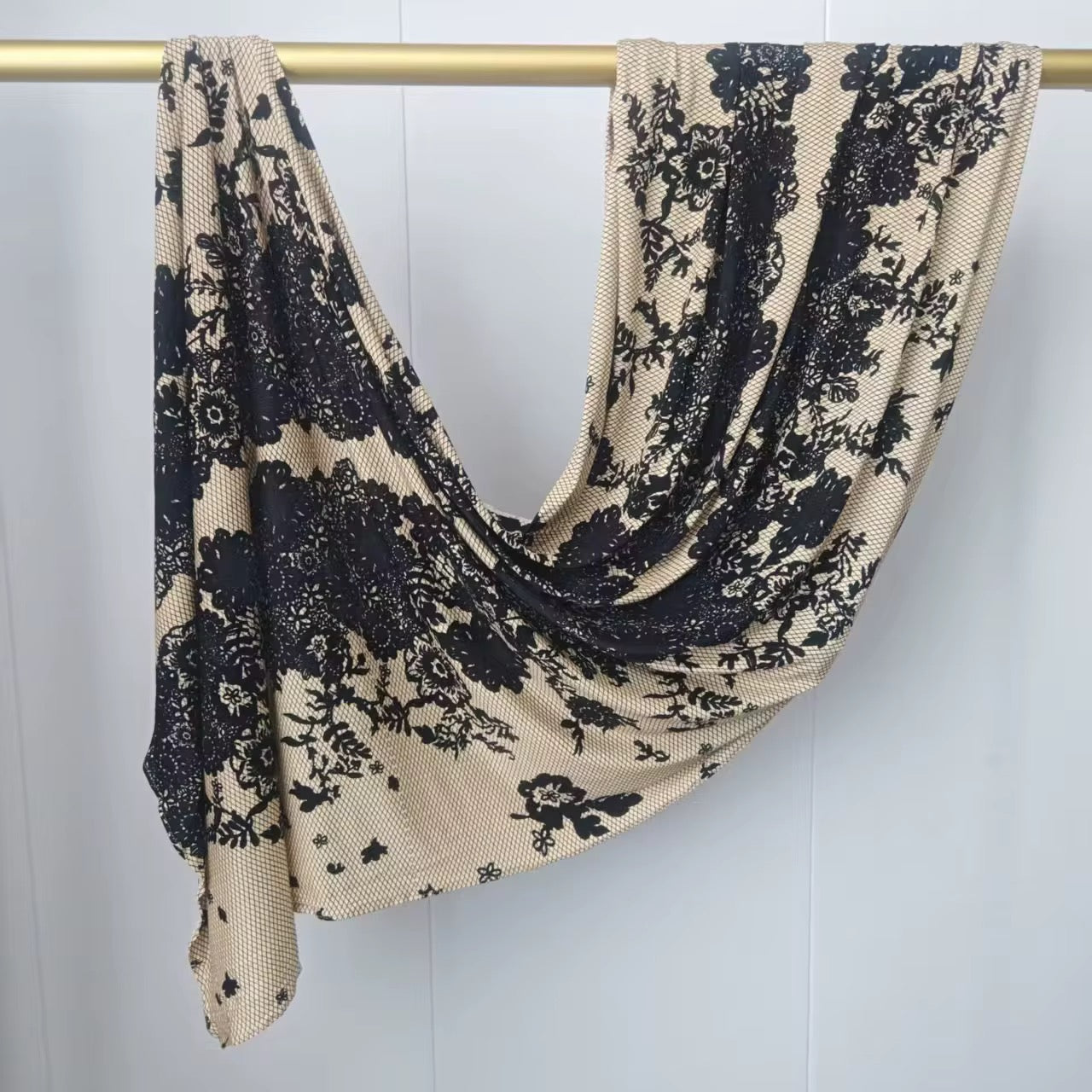 Midnight Lace Printed Jersey Hijab