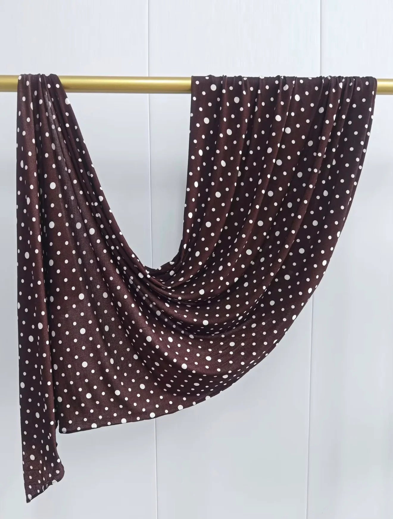 Espresso Dot Printed Jersey Hijab